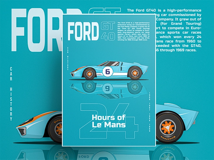 Affiche Ford GT40